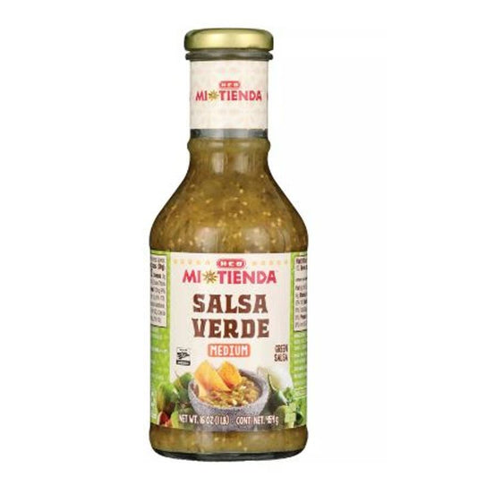 HEB MI TIENDA SALSA VERDE MEDIUM 16 OZ BOTTLE