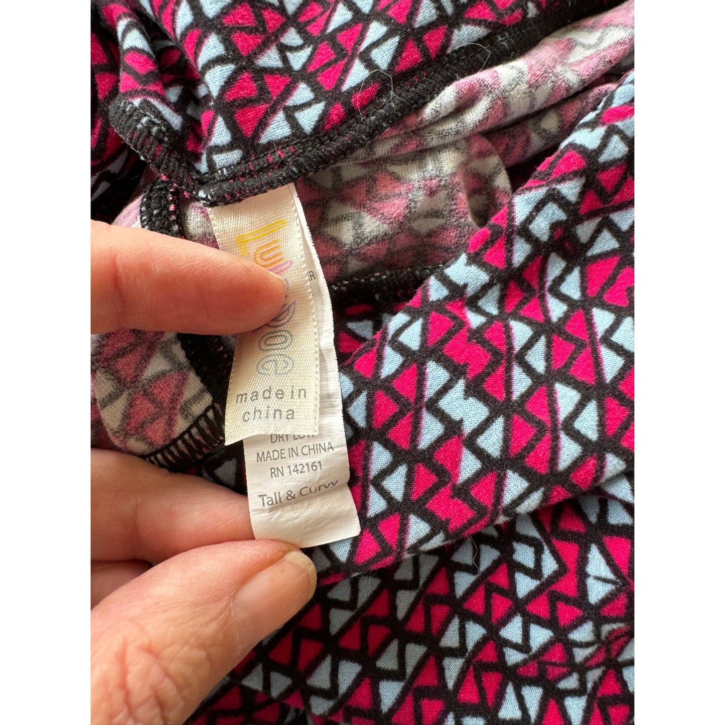 Lularoe Magenta, Blue and Black Leggings NWOT TC