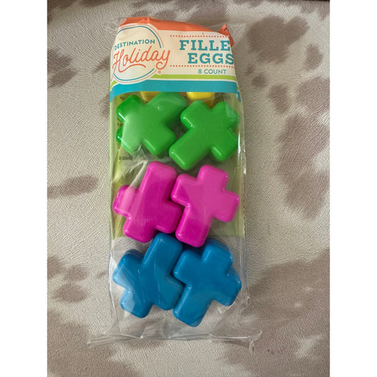 Destination Holiday HEB grocery Cross Shaped Filler Eggs (Set of 8)