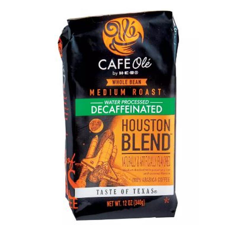 CAFE Olé by H‑E‑B Whole Bean Medium Roast Decaf Houston Blend Coffee